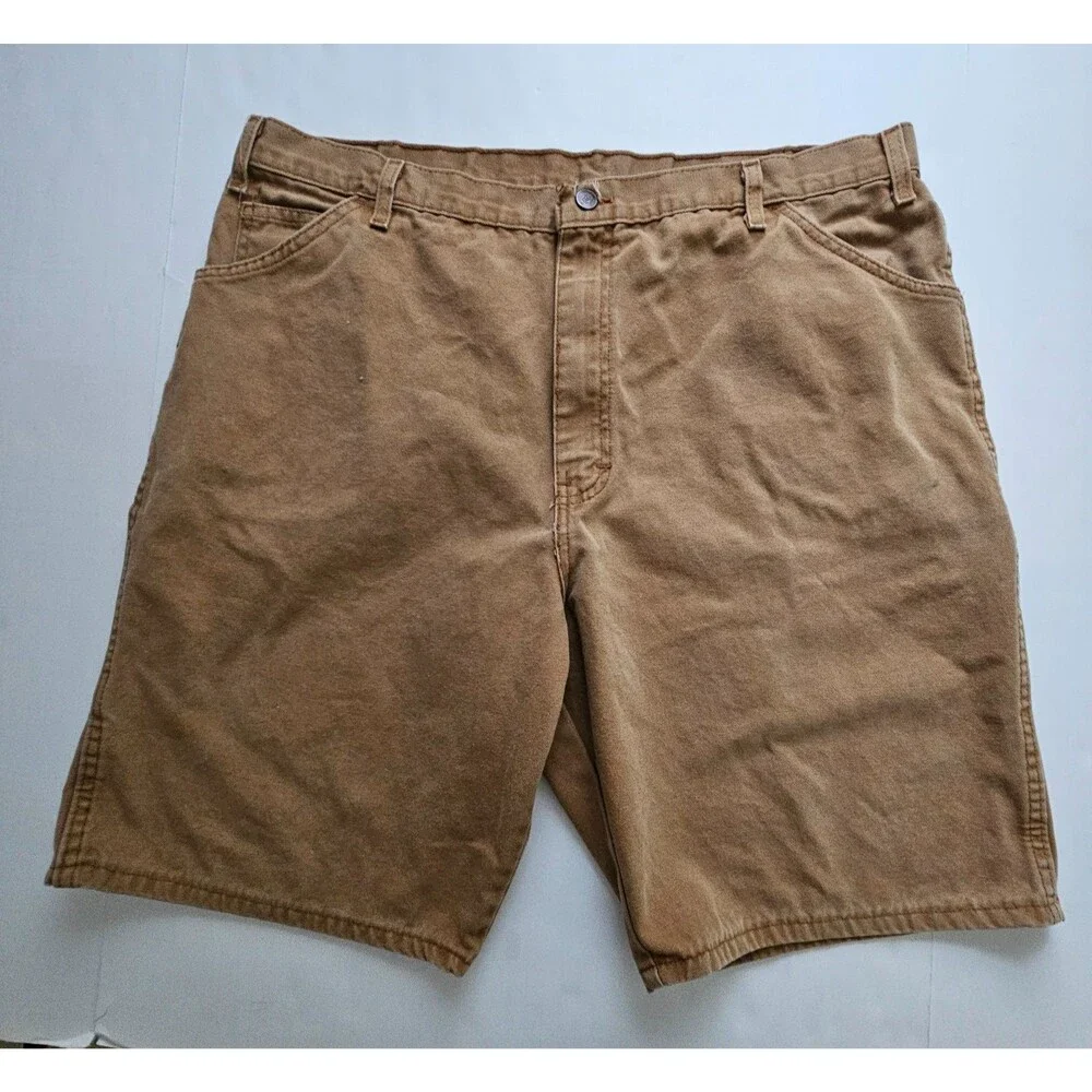 Dickies Carpenter Utility Shorts Mens 42 Brown Relaxed Fit Denim 11
